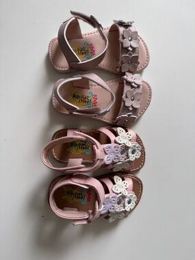Rachel Shoes Light Pink Floral Toddler Sandals